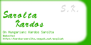 sarolta kardos business card